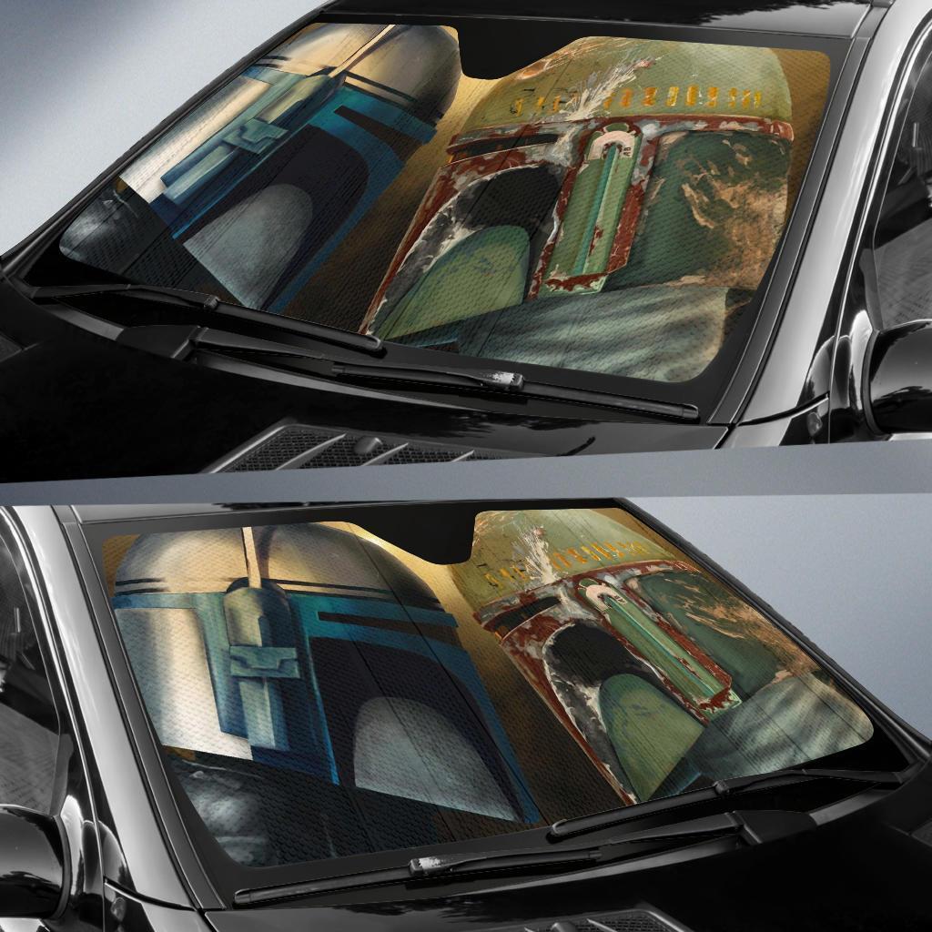 Jango Fett Vs Boba Fett Car Sun Shades Amazing Best Gift Ideas 2021