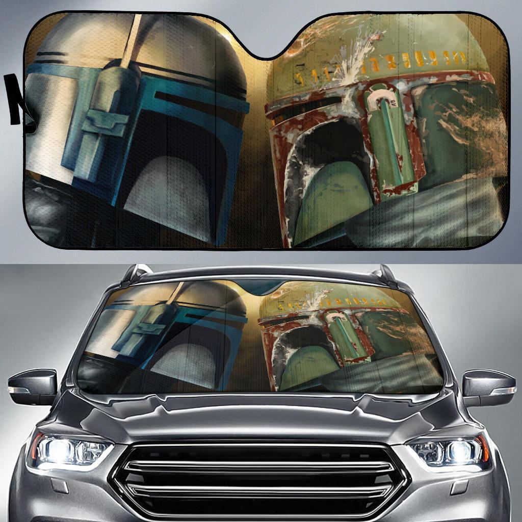 Jango Fett Vs Boba Fett Car Sun Shades Amazing Best Gift Ideas 2021