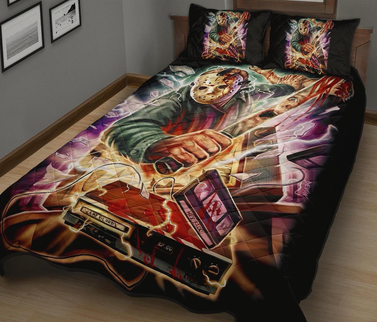 Jason Takes Friday The 13th Jason Voorhees Horror Movies Part Viii Quilt Bed Set Pillow Case Amazing Decor Gift Ideas 4