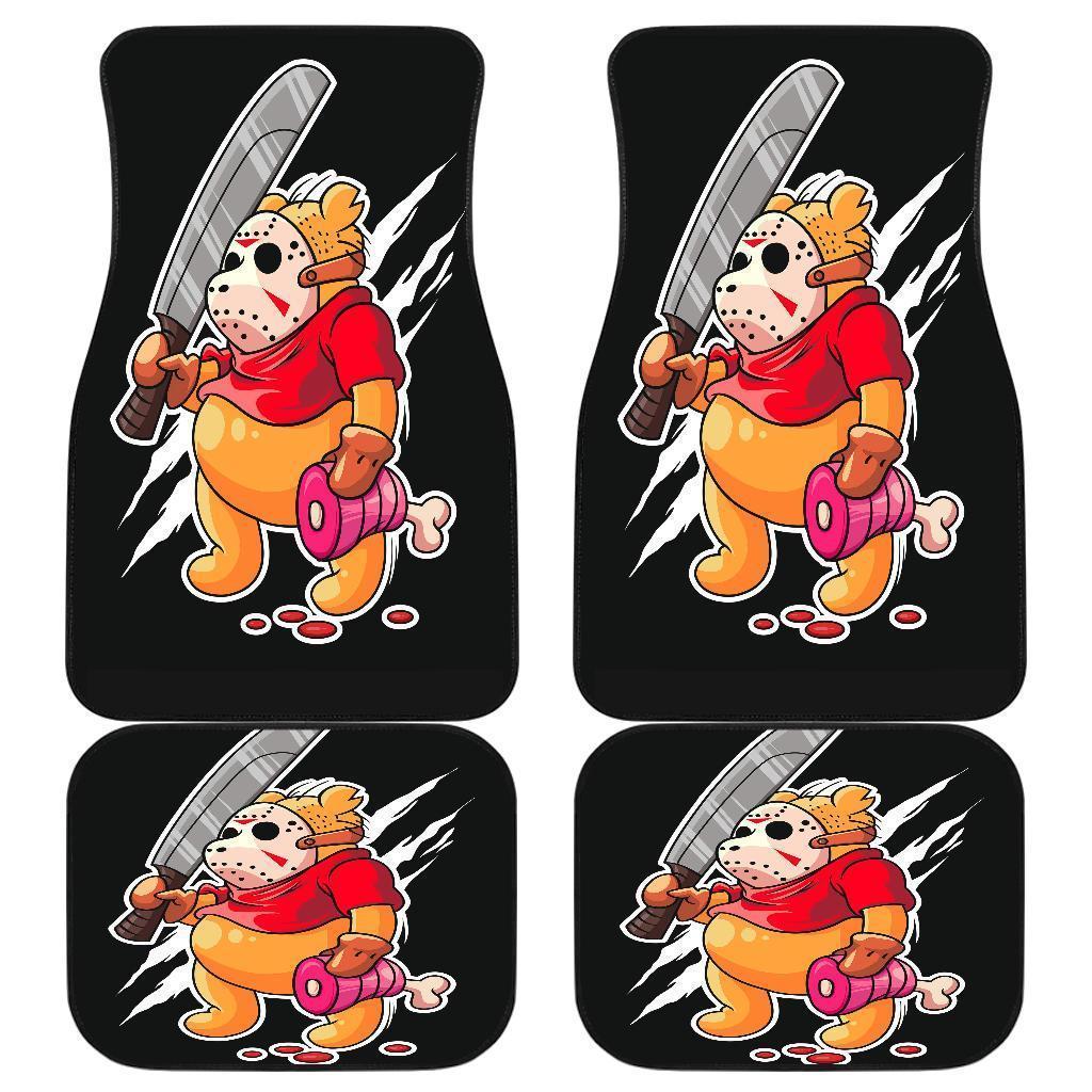 Jason Voorhees Horror Movie Pooh Funny Creepy Car Floor Mats