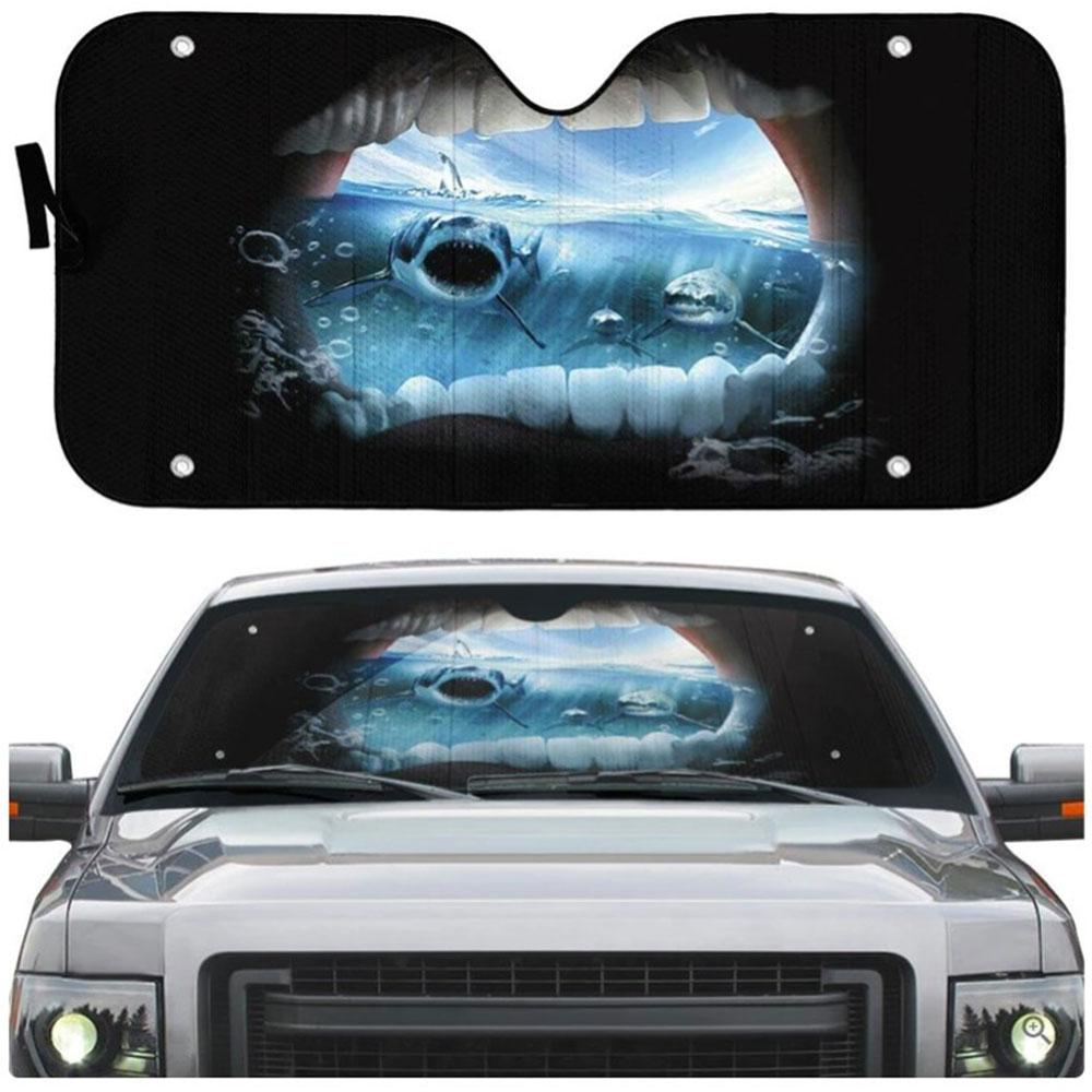 Jaws Custom Car Auto Sun Shades Windshield Accessories Decor Gift