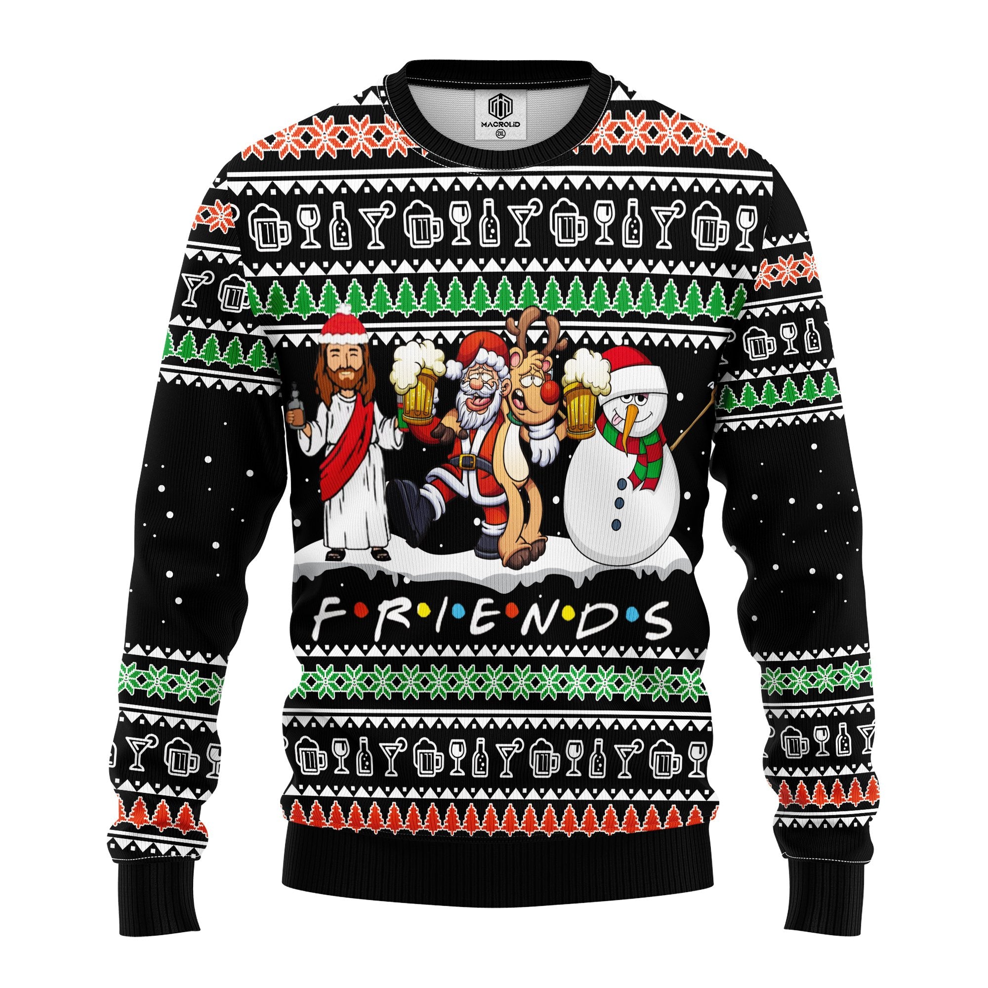 Christ Friends Ugly Christmas Sweater Amazing Gift Idea Thanksgiving Gift