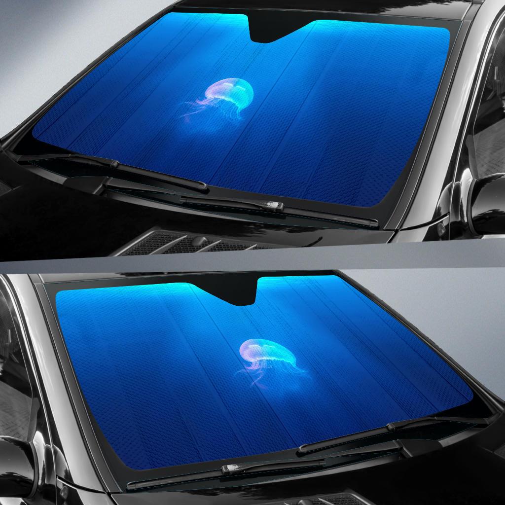 Jellyfish Underwater New Hd Car Sun Shade Gift Ideas 2022