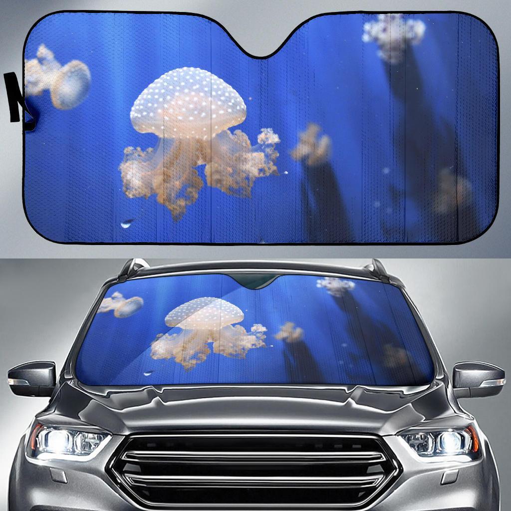 Jellyfishes Aquarium Underwater 5K Car Sun Shade Gift Ideas 2022