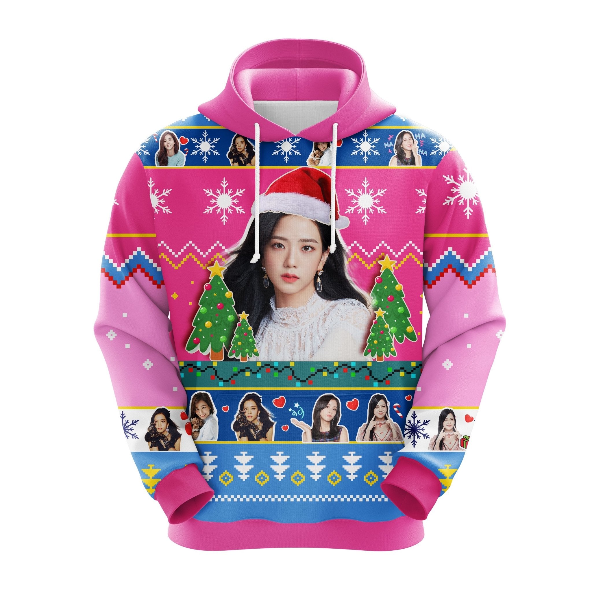 Jisoo Blackpink Christmas Cute Noel Mc Ugly Hoodie Amazing Gift Idea Thanksgiving Gift