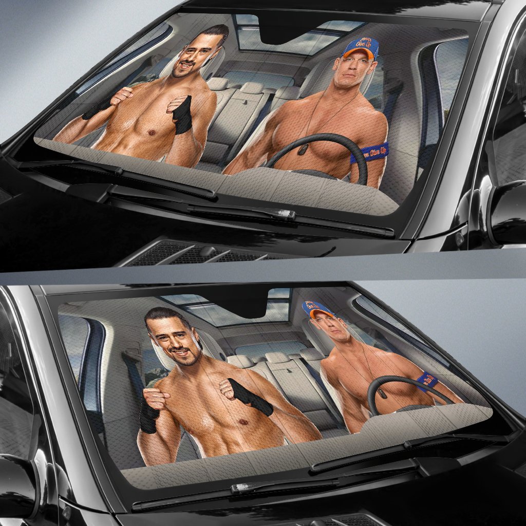 John Cena Vs Angel Garza Wwe Driving Auto Sun Shade