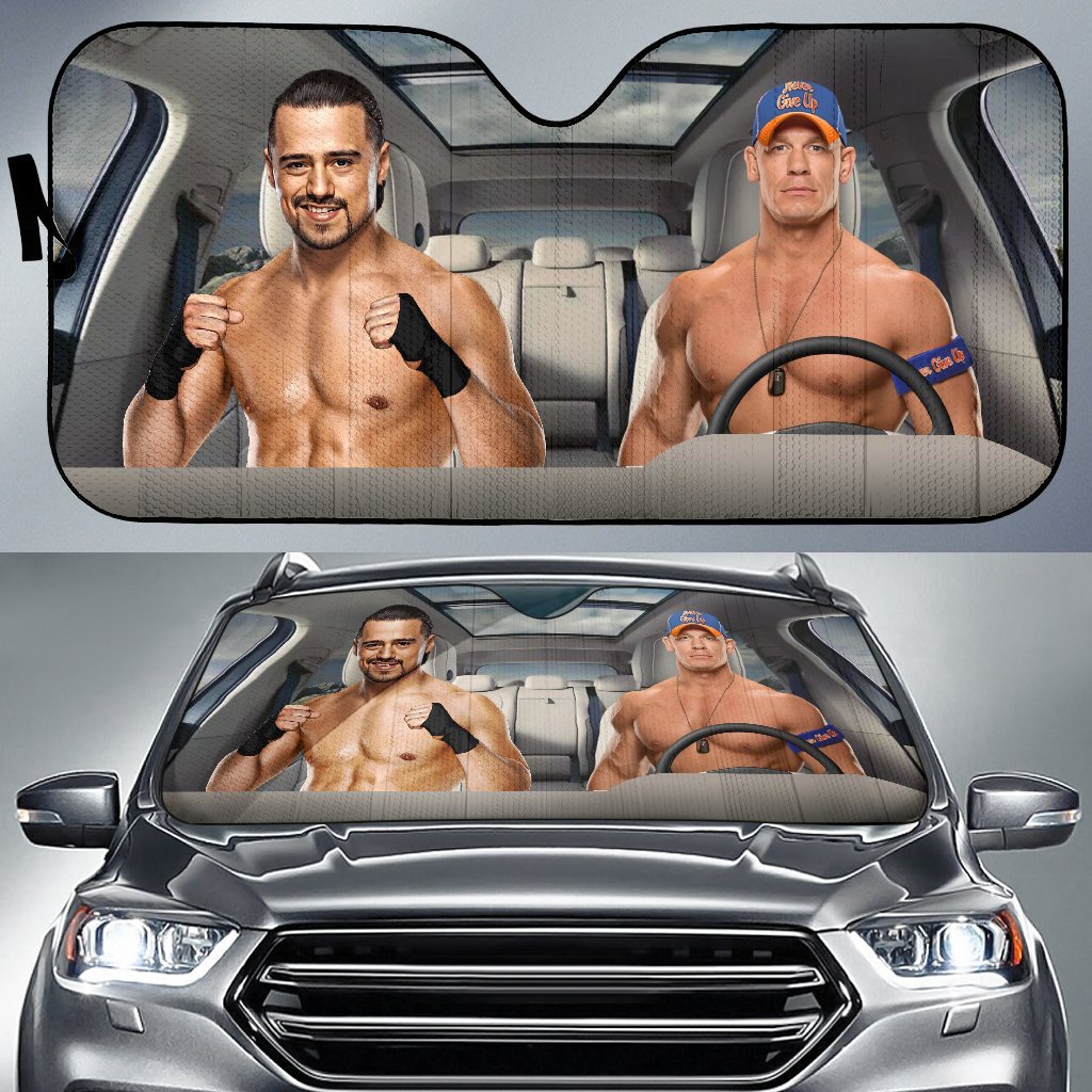 John Cena Vs Angel Garza Wwe Driving Auto Sun Shade