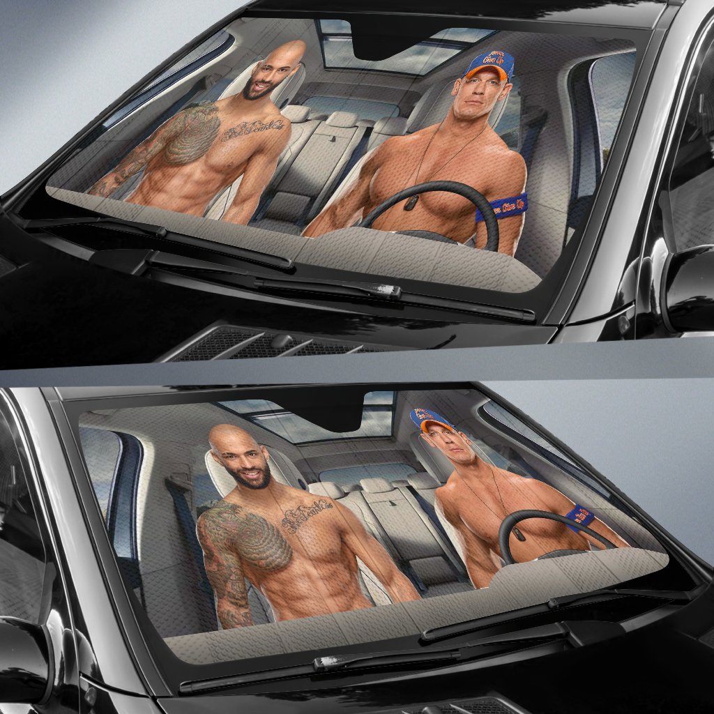 John Cena Vs Ricochet Wwe Driving Auto Sun Shade