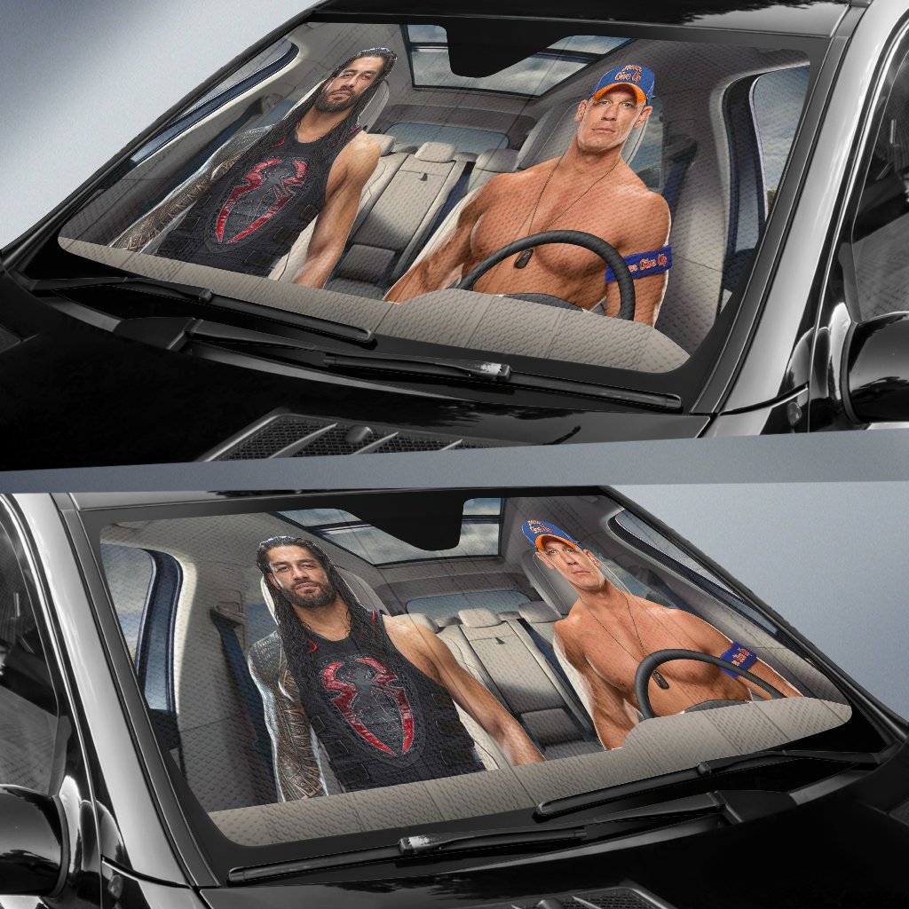 John Cena Vs Roman Reigns Wwe Driving Auto Sun Shade