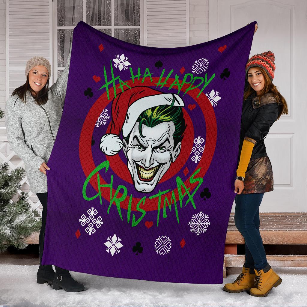 Joker Ha Ha Happy Christmas Ugly Christmas Custom Blanket Home Decor
