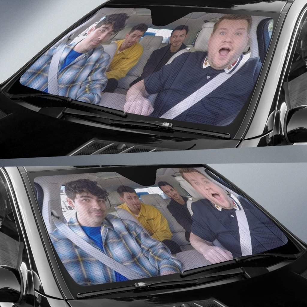 Jonas Brothers On Carpool Karaoke Auto Sun Shade Amazing Best Gift Ideas 2022