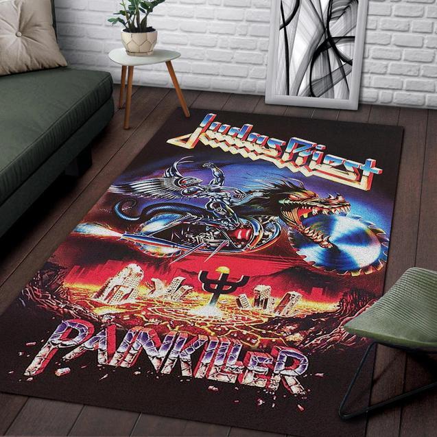 Judas Priest Band Painkiller Area Rug Home Decor Bedroom Living Room Decor