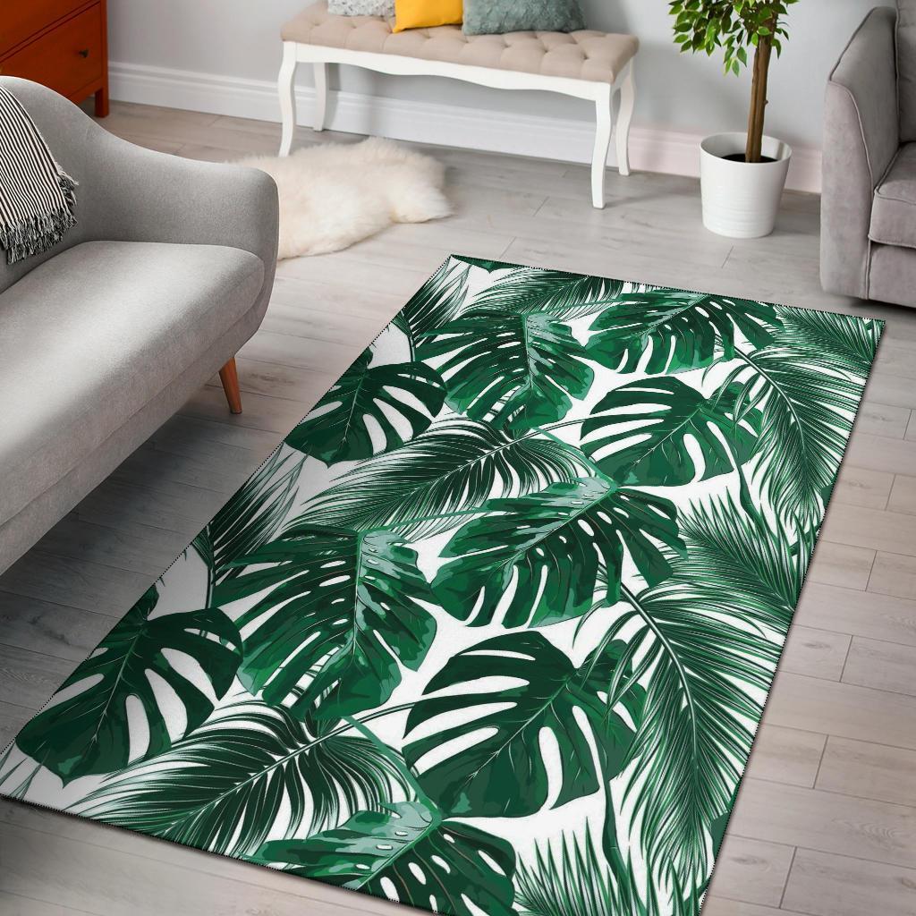 Jungle Palm Leaf Area Rug Carpet