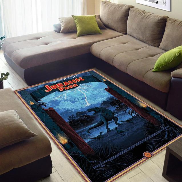 Jurassic Park Area Rug Home Decor Bedroom Living Room Decor