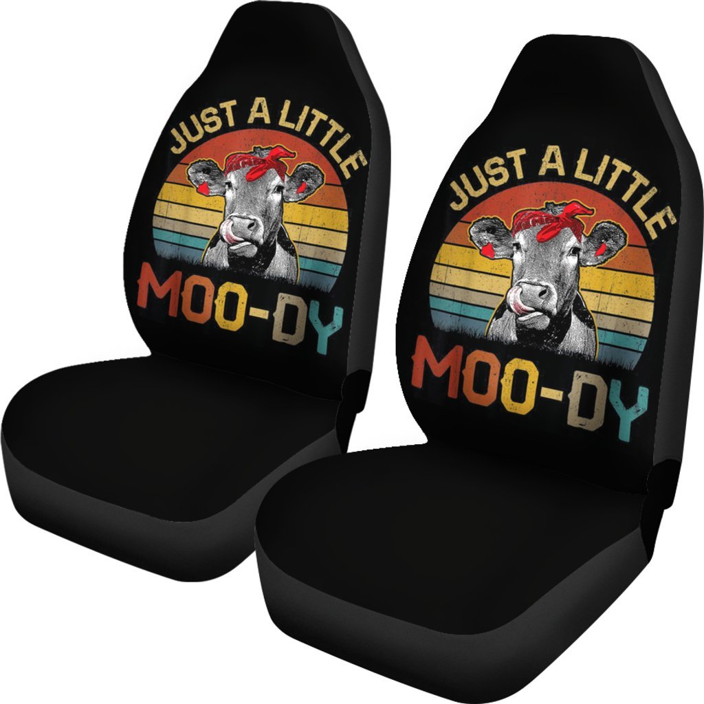 Just A Little Moo-Dy Cow Print Car Seat