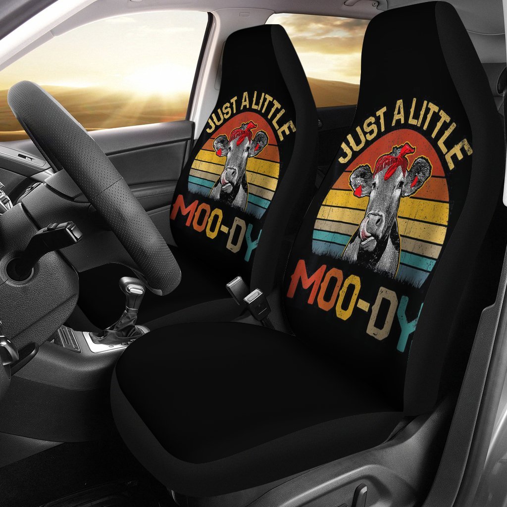 Just A Little Moo-Dy Cow Print Car Seat