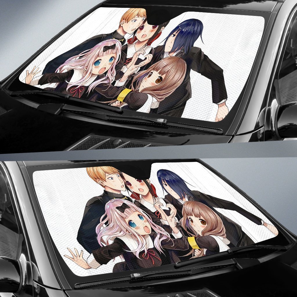 Kaguya Sama_Love Is War Funny Car Auto Sunshade Anime 2022 Amazing Best Gift Ideas 2022