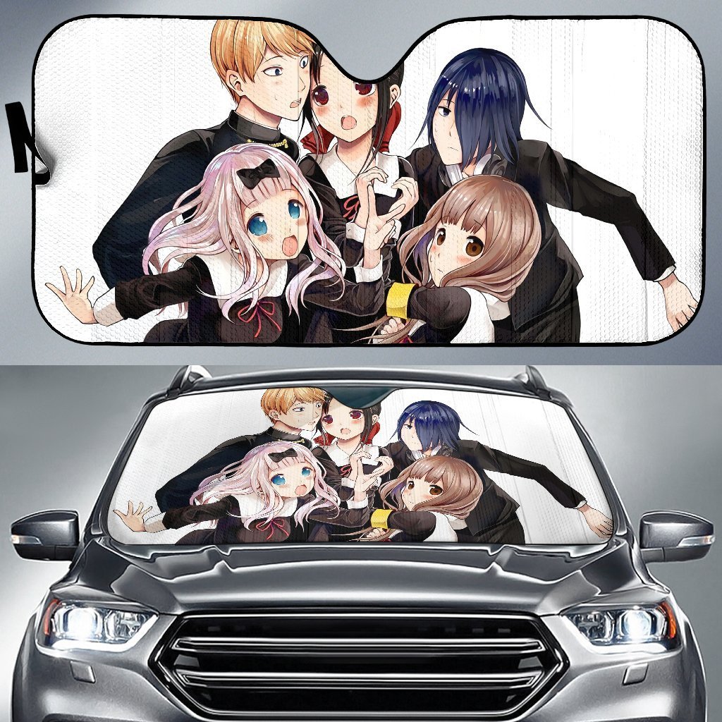 Kaguya Sama_Love Is War Funny Car Auto Sunshade Anime 2022 Amazing Best Gift Ideas 2022