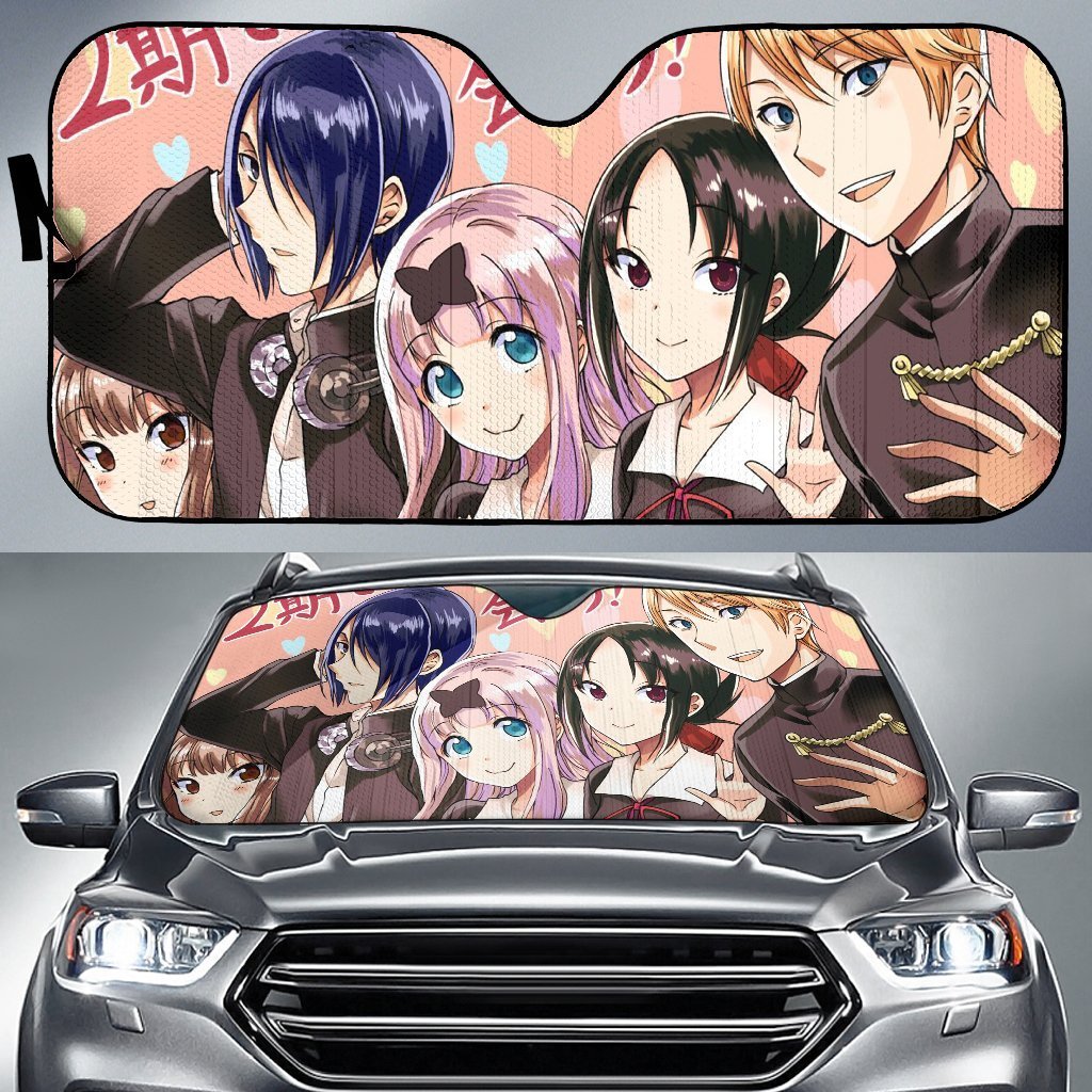 Kaguya Sama_Love Is War Smile Car Auto Sunshade Anime 2022 Amazing Best Gift Ideas 2022