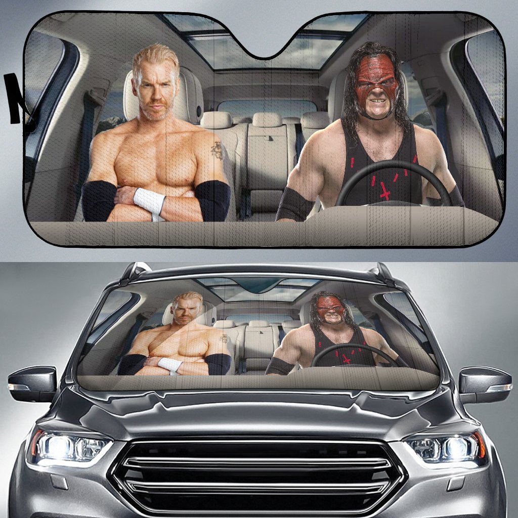 Kane Vs Christian Wwe Driving Auto Sun Shade