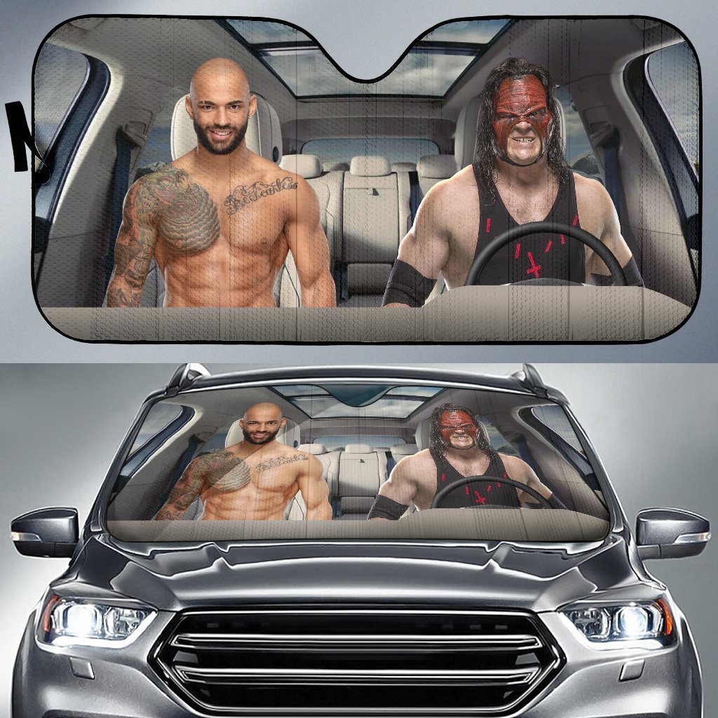 Kane Vs Ricochet Wwe Driving Auto Sun Shade