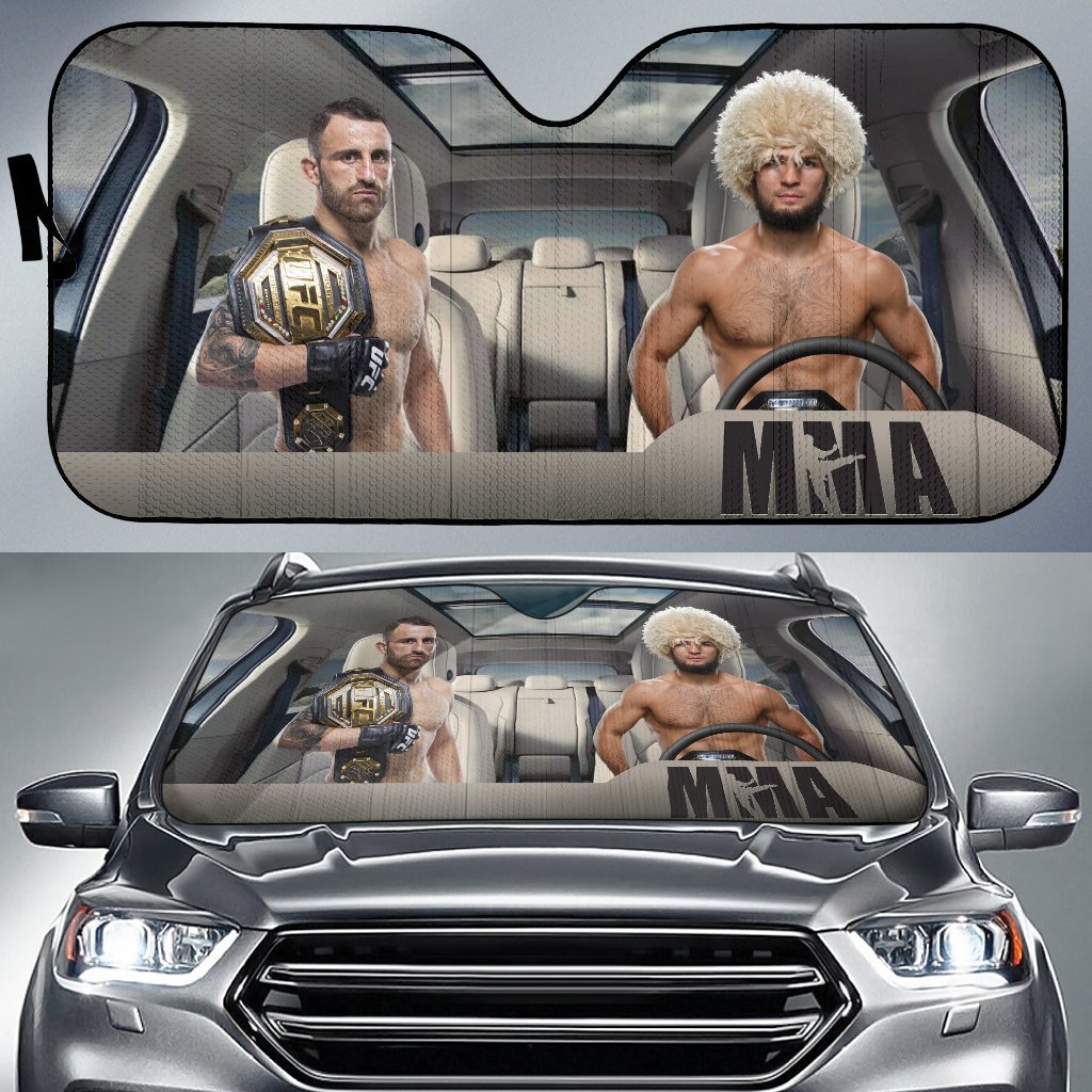 Khabib Nurmagomedov Vs Alexander Volkanovski Mma Driving Auto Sun Shade