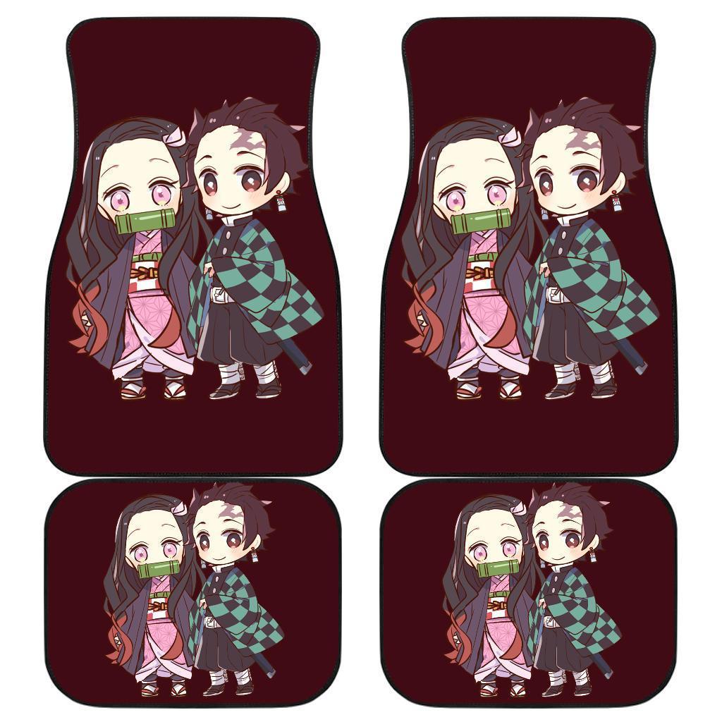 Kimetsu No Yaiba Car Floor Mats Nezuko Kamado & Tanjiro Kamado