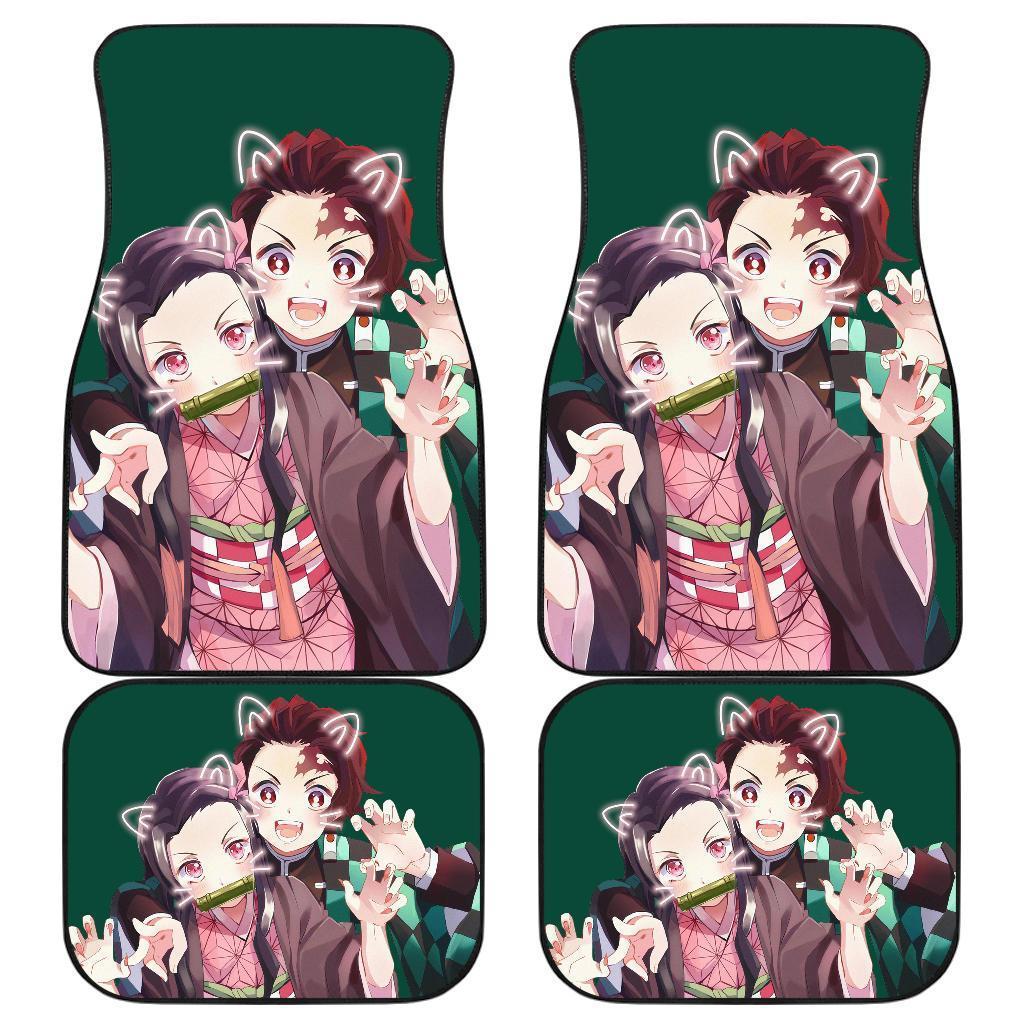 Kimetsu No Yaiba Car Floor Mats Tanjiro Kamado & Nezuko Kamado