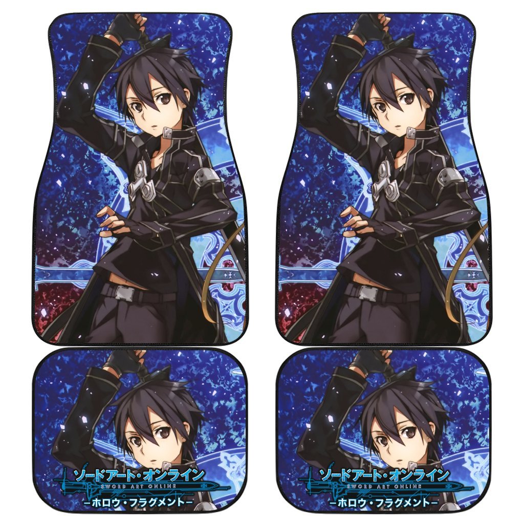 Kirito Sword Art Online 3 Car Floor Mats Custom Car Accessories Car Decor 2022