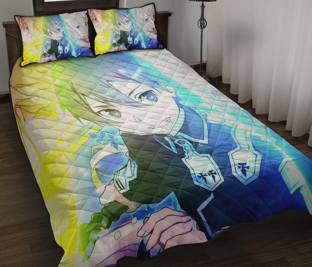 Kirito Sword Art Online Anime Quilt Bed Set Pillow Case Amazing Decor Gift Ideas 2