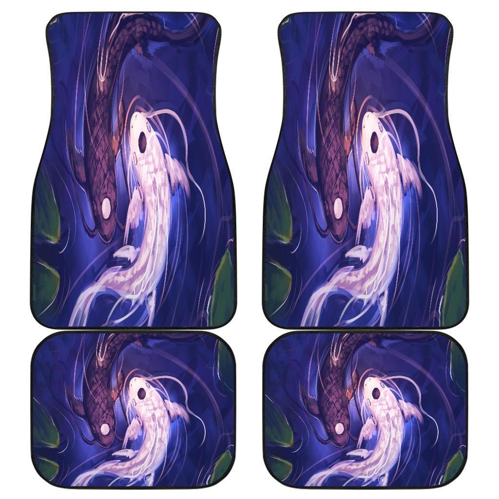 Koi Jing Jang Circle Dark Theme Car Floor Mats