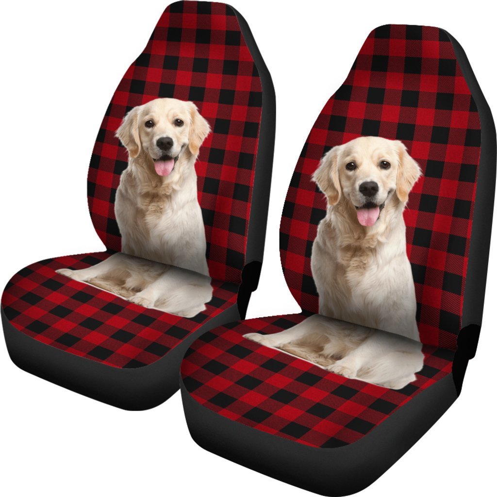 Labrador Retriever Plaid Pattern Car Seat Covers