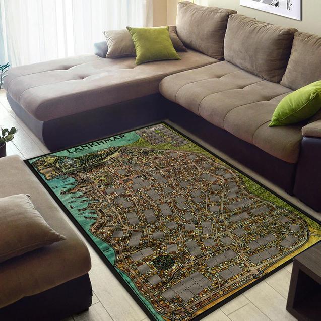 Lankhmar City Of Adventure Map Area Rug Home Decor Bedroom Living Room Decor