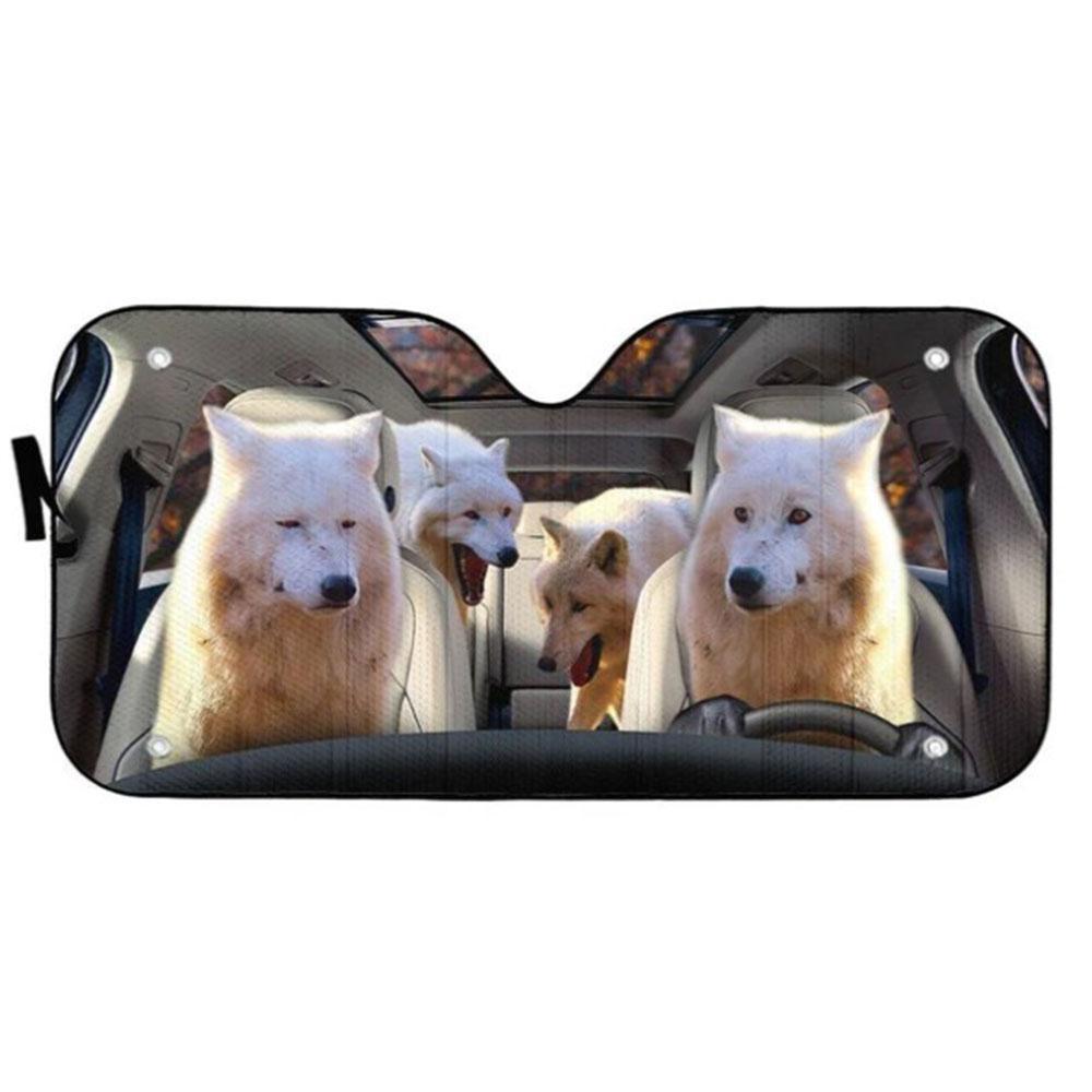Laughing Wolves Custom Car Auto Sun Shades Windshield Accessories Decor Gift