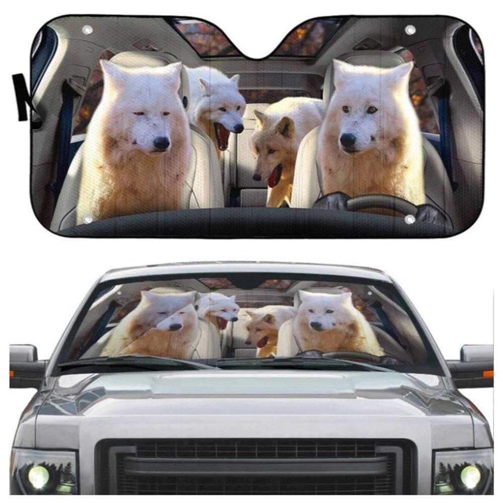Laughing Wolves Custom Car Auto Sun Shades Windshield Accessories Decor Gift