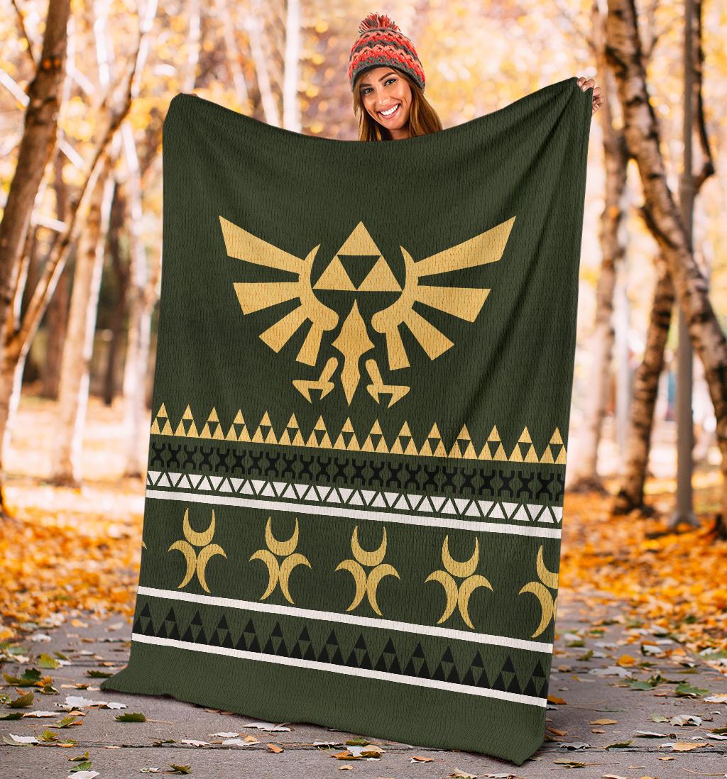 Legend Of Zelda Sign Ugly Christmas Custom Blanket Home Decor