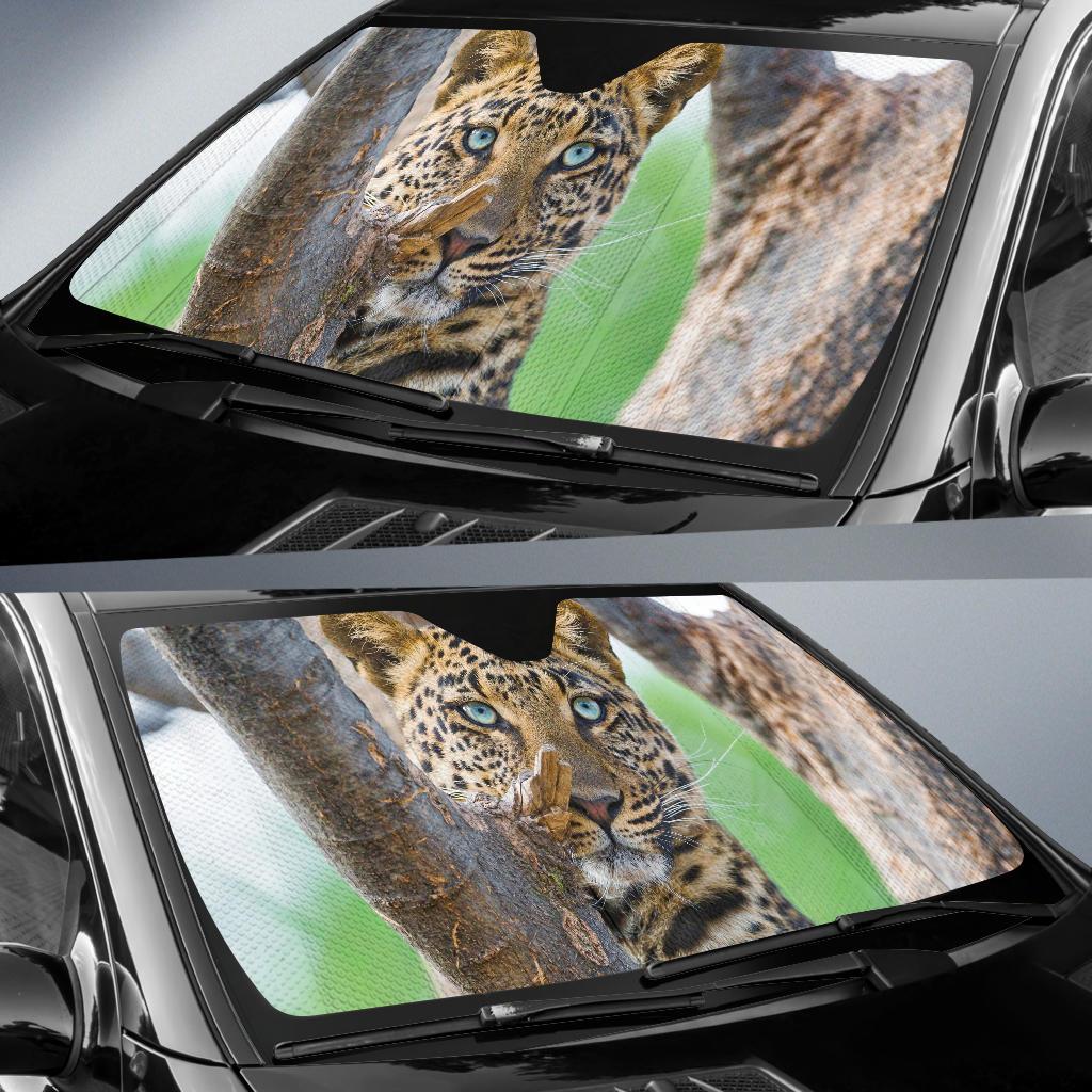 Leopard Big Cat Panthera Hd Car Sun Shade Gift Ideas 2022