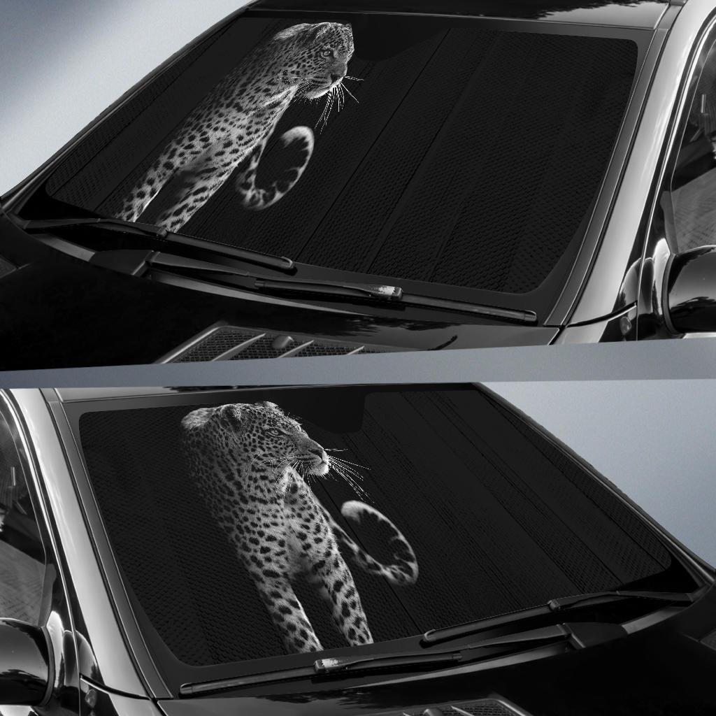 Leopard Dark 4K Car Sun Shade Gift Ideas 2022