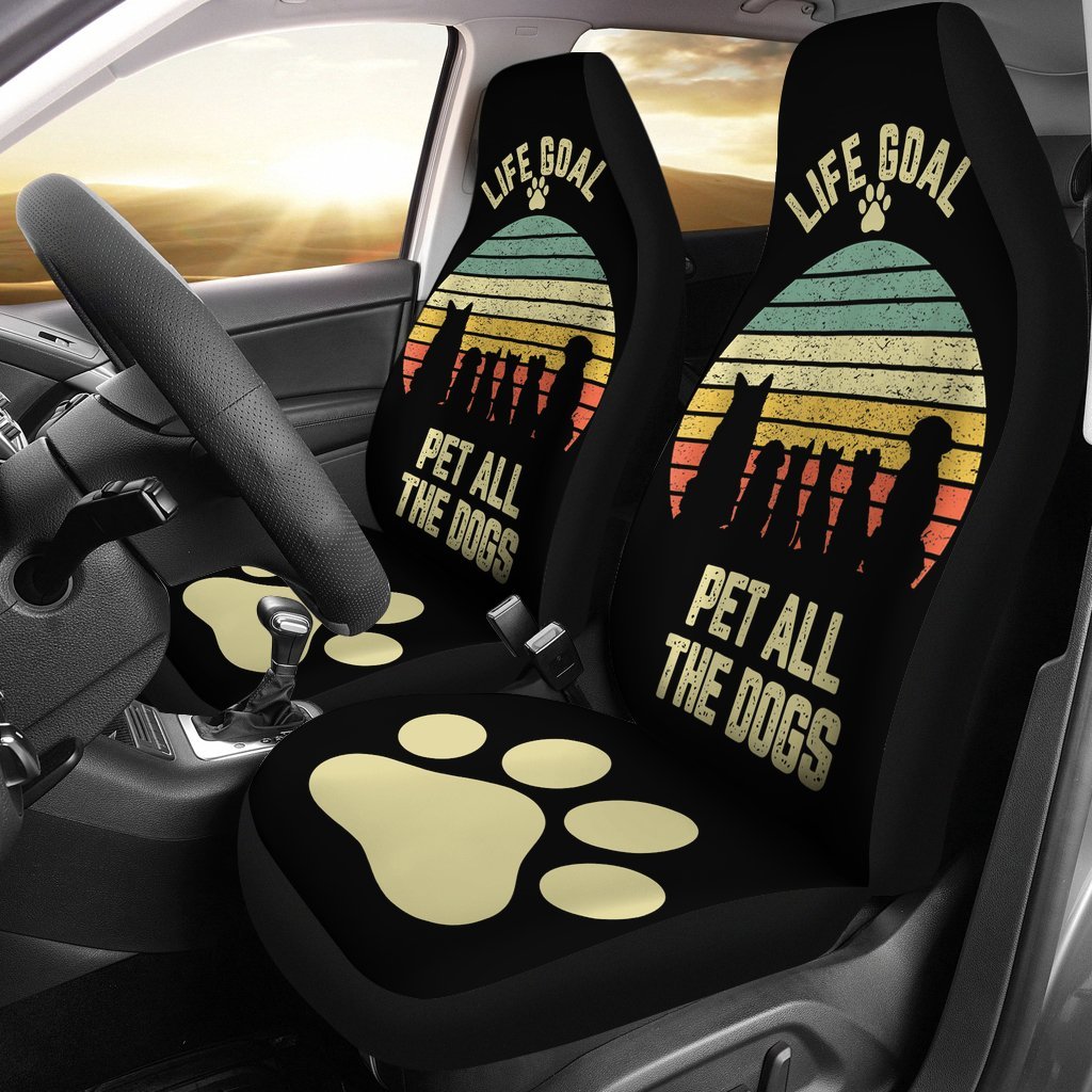 Life Goal Pet All The Dogs Car Seat Covers