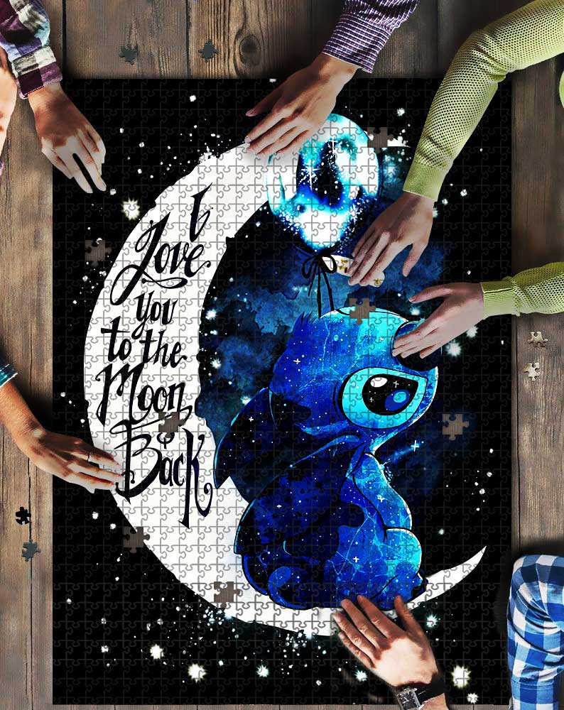 Love Stitch Love To The Moon Mock Jigsaw Puzzle Kid Toys