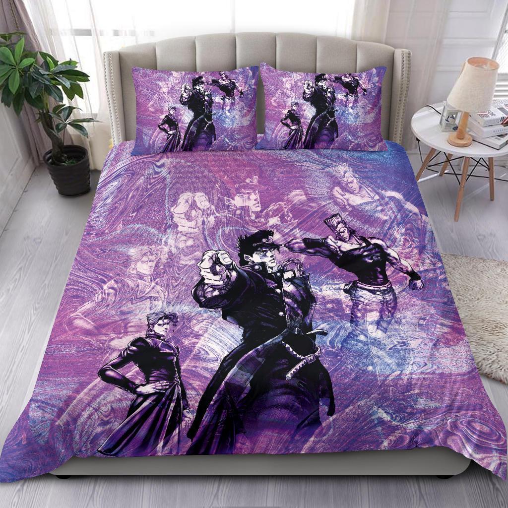 Lucid Stardust Crusaders Jojo'S Bizarre Adventure Bedding SetDuvet Cover And Pillowcase Set