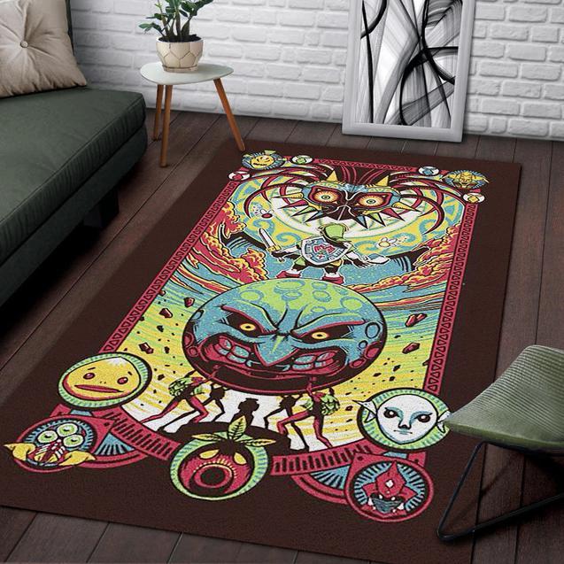 Majora'S Mask Area Rug Home Decor Bedroom Living Room Decor