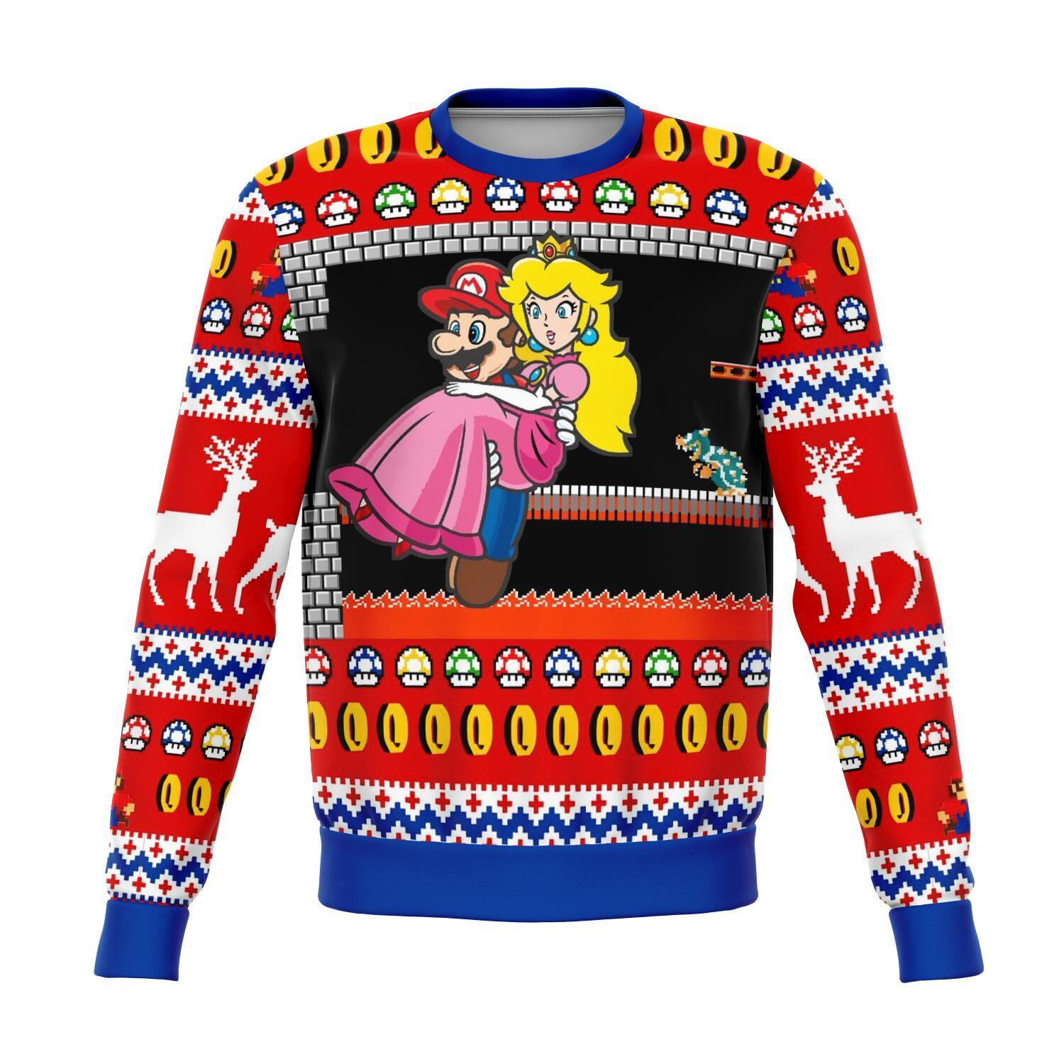 Mario Browser'S Castle Premium Ugly Christmas Sweater Amazing Gift Idea Thanksgiving Gift