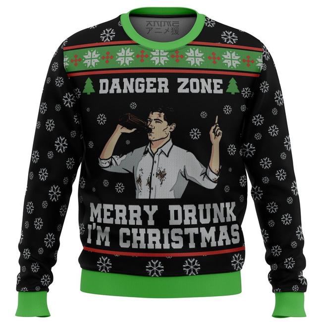 Merry Drunk I'M Christmas Sterling Archer Black Premium Ugly Christmas Sweater Amazing Gift Idea Thanksgiving Gift