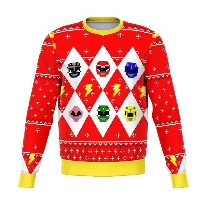 Mighty Morphin Power Rangers Premium Ugly Christmas Sweater Amazing Gift Idea Thanksgiving Gift