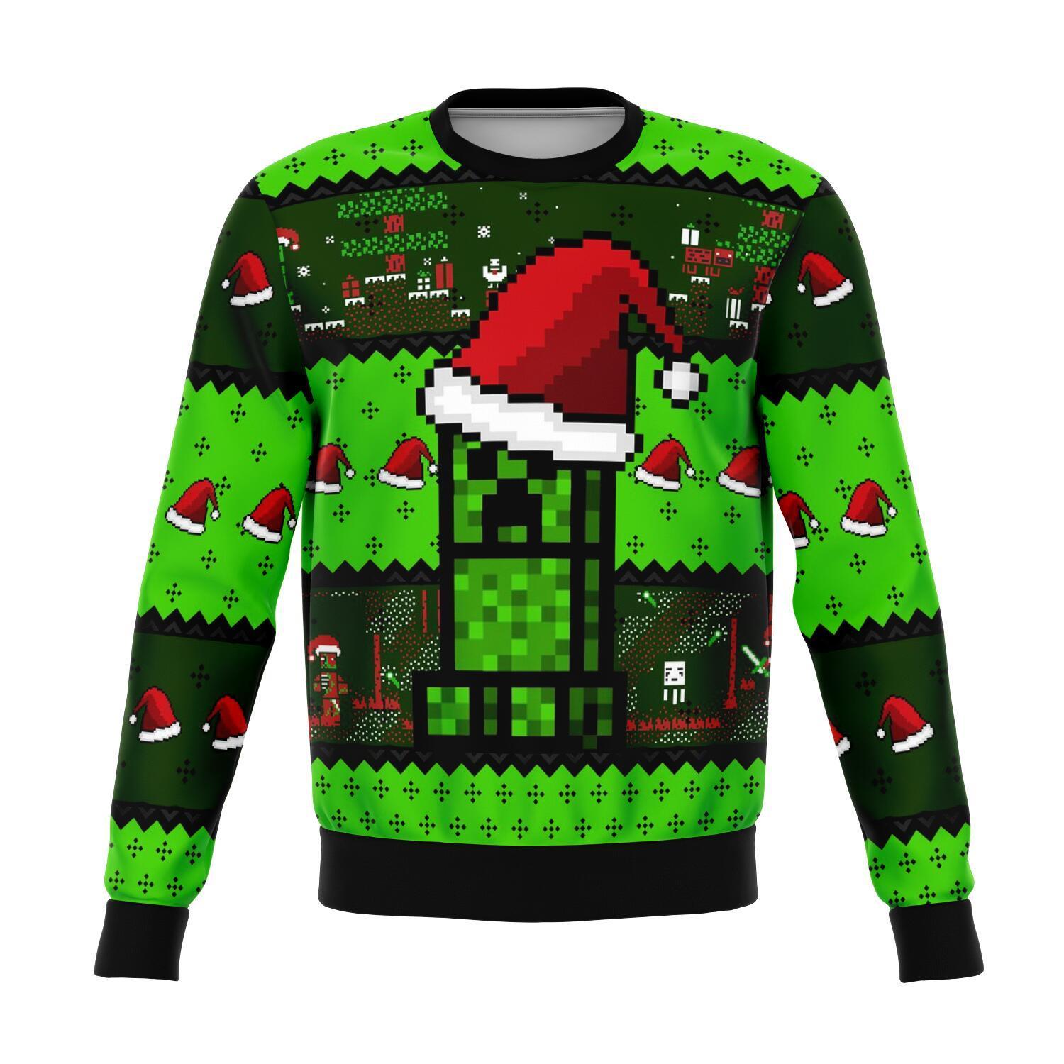 Minecraft Creeper Premium Ugly Christmas Sweater Amazing Gift Idea Thanksgiving Gift