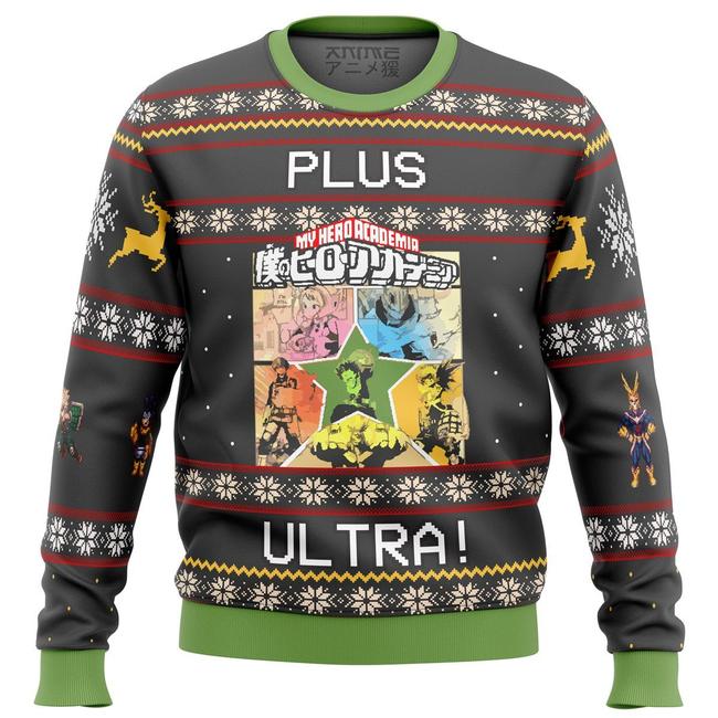 My Hero Academia Boku No Plus Ultra Premium Ugly Christmas Sweater Amazing Gift Idea Thanksgiving Gift