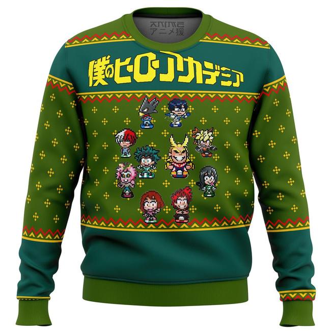 My Hero Academia Sprites Premium Ugly Christmas Sweater Amazing Gift Idea Thanksgiving Gift