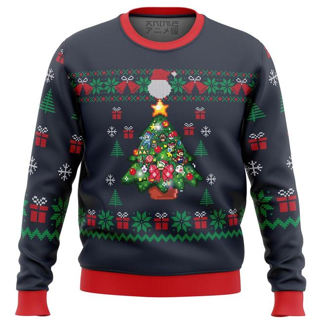 Nintendo Tree Premium Ugly Christmas Sweater Amazing Gift Idea Thanksgiving Gift