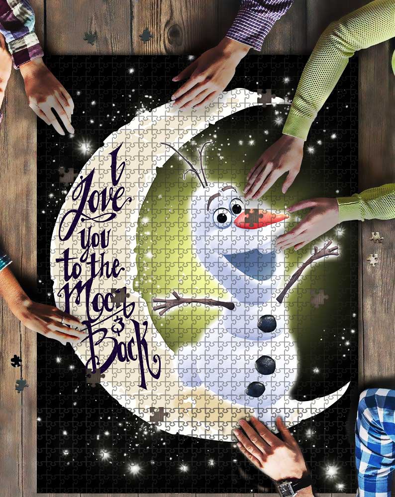 Olaf Love To The Moon Mock Jigsaw Puzzle Kid Toys